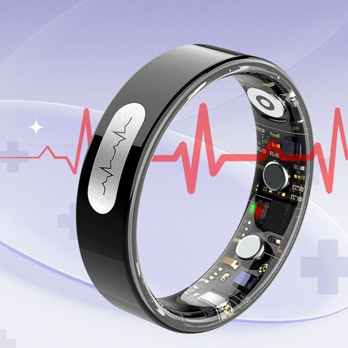 Medical ECG Smart Ring Waterproof | 24/7 Heart Rhythm, Blood Pressure, SpO2 & Sleep Monitor, Family Shared Health Tracker for Men & Women