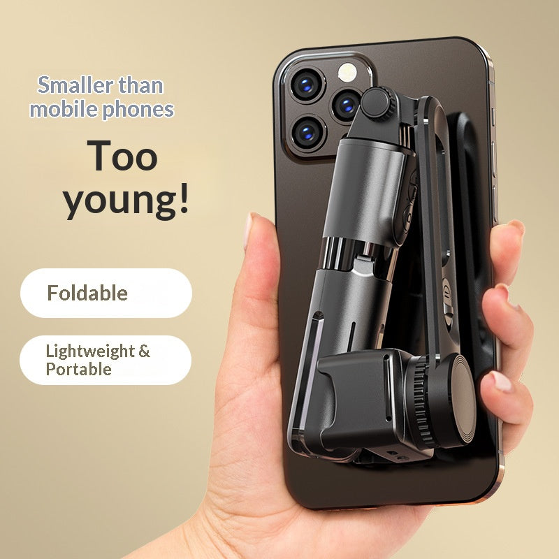 📸 Pocket Mini Single-Axis Phone Gimbal Stabilizer with 3-Color Fill Light, 360° Rotation 3D Dream Mode Anti-Shake Handheld Smartphone Video Stabilizer for Vlog TikTok Selfie Night Shooting