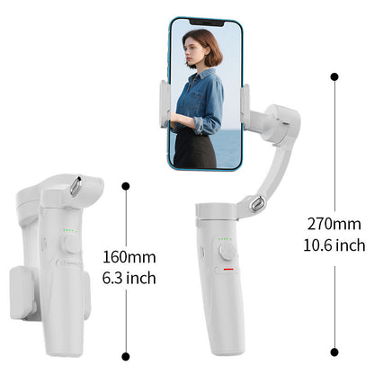 📸 3-Axis Brushless Motor Smartphone Gimbal Stabilizer, Foldable Handheld Phone Video Stabilizer with Tripod Base & One-Key Zoom, 270° Rotation Portable Vlog Gimbal for TikTok YouTube Live Streaming