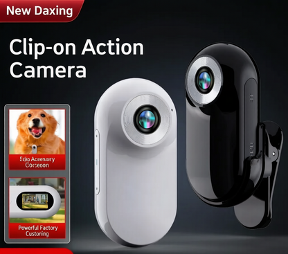 🎥 Clip-On 1080P HD Action Camera - Hands-Free Wearable Recorder