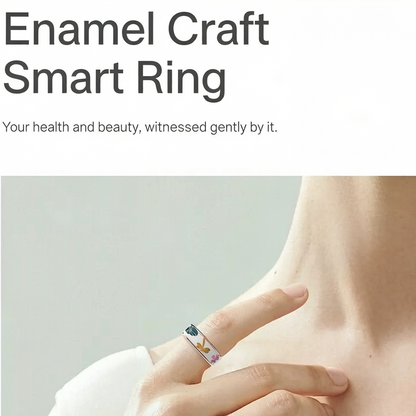 💍 Enamel Craft Smart Ring | Stylish Sleep & Health Tracker (IP68 Waterproof)