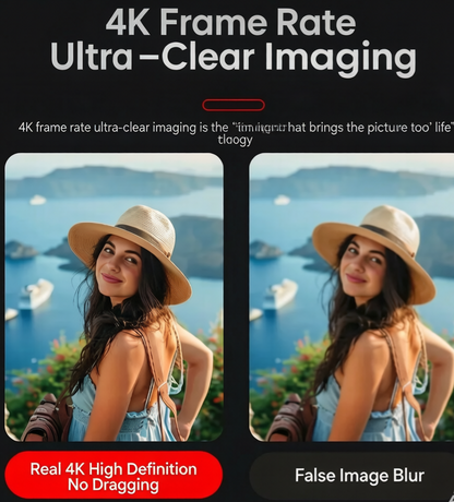 🎥 4K Portable Action Camera with 360° Rotatable Lens