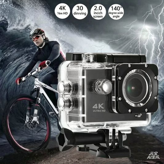 ✨ Underwater Sports Camera with 140° Wide Angle & Stabilization