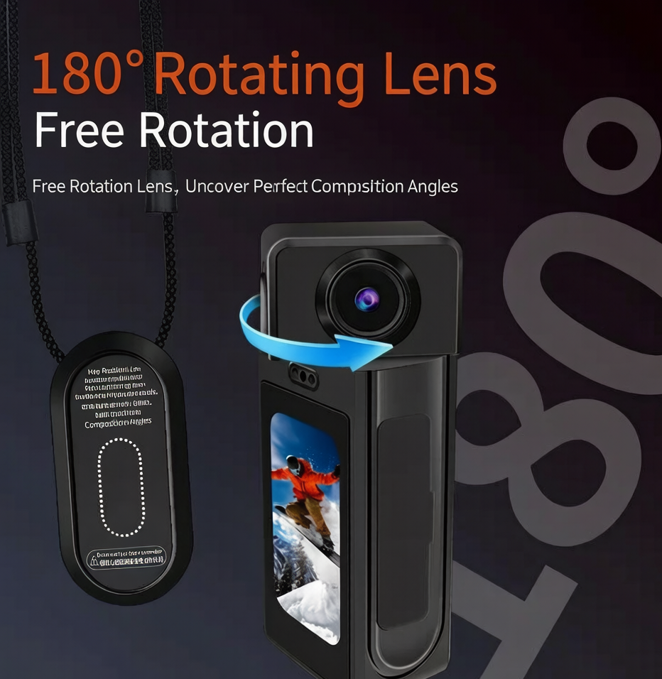 🎥 Wearable HD Camera for Vlogging, Sports & Daily Recording