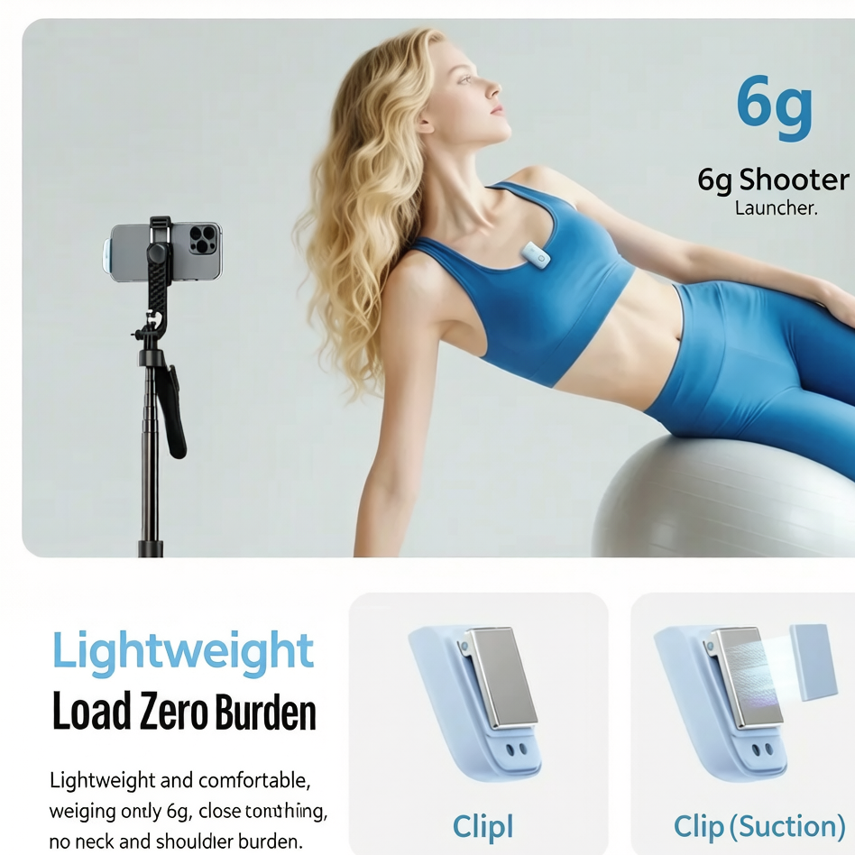 ✨ Clip-On Wireless Microphone for iPhone/Android, Vlogging & Calls