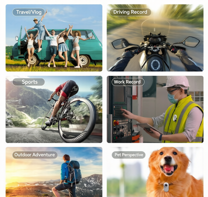 🎥 Clip-On 1080P HD Action Camera - Hands-Free Wearable Recorder