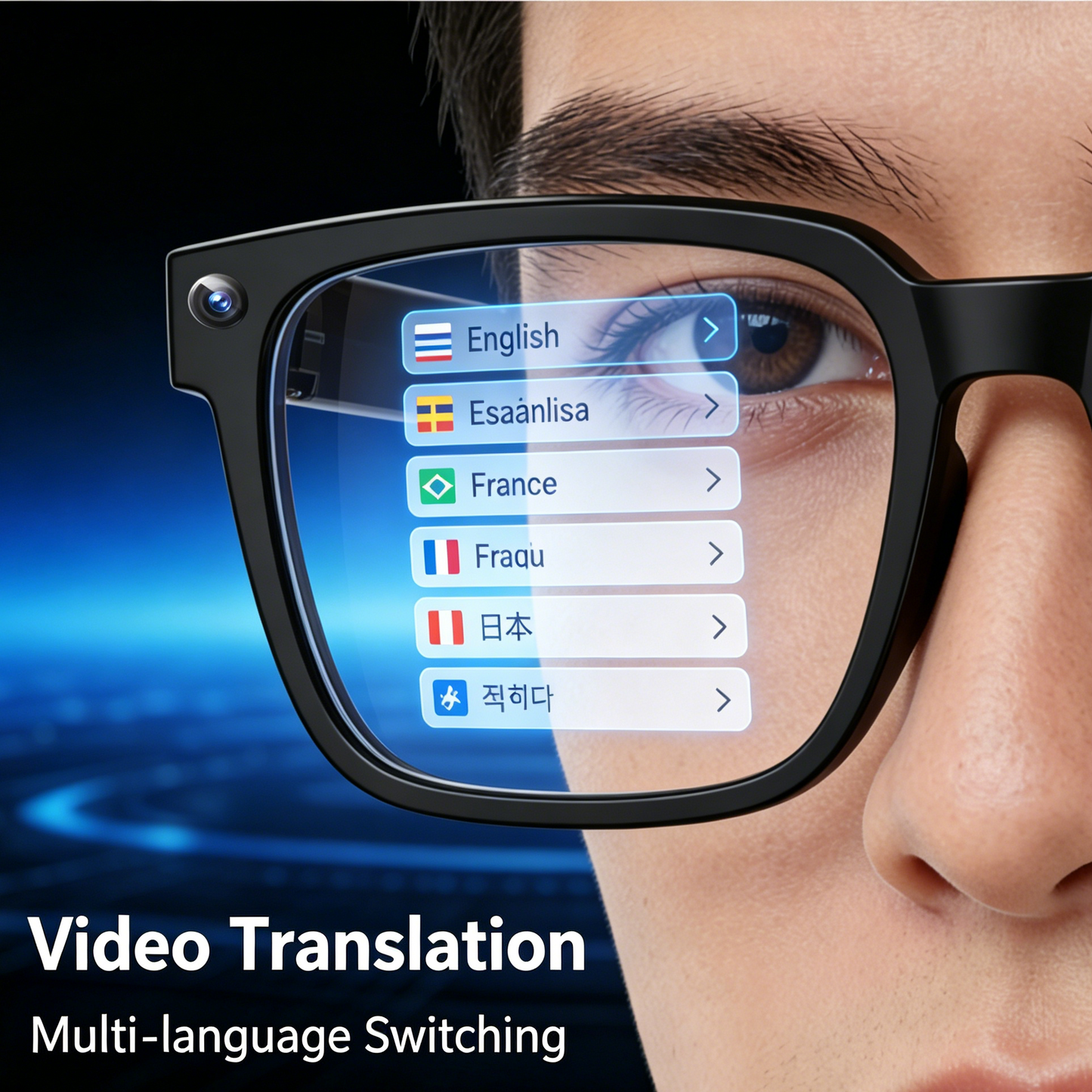 🕶️ Smart Glasses with 4K Camera, Stereo Audio & AI Translation
