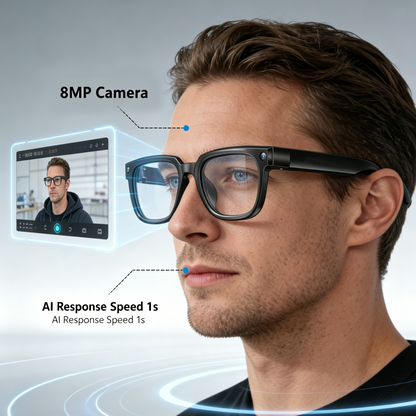 🕶️ Smart Glasses with 4K Camera, Stereo Audio & AI Translation