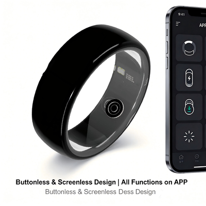 💍  Smart Health Ring with ECG Heart Rate Blood Oxygen Monitor, 24/7 Sleep Tracking Smart Ring, Real Time Health Alert Waterproof Fitness Tracker Ring for Android iOS