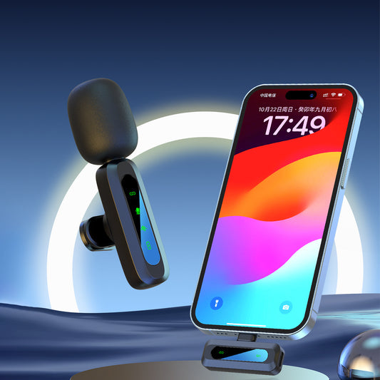 🎙️Wireless Lavalier Lapel Microphone, DSP Noise Canceling Plug & Play Clip Mic, Universal USB-C Lightning Wireless Microphone for Vlog Live Streaming Interview Podcast Outdoor Recording