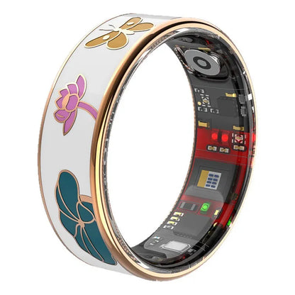 💍 Enamel Craft Smart Ring | Stylish Sleep & Health Tracker (IP68 Waterproof)