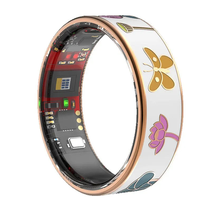💍 Enamel Craft Smart Ring | Stylish Sleep & Health Tracker (IP68 Waterproof)