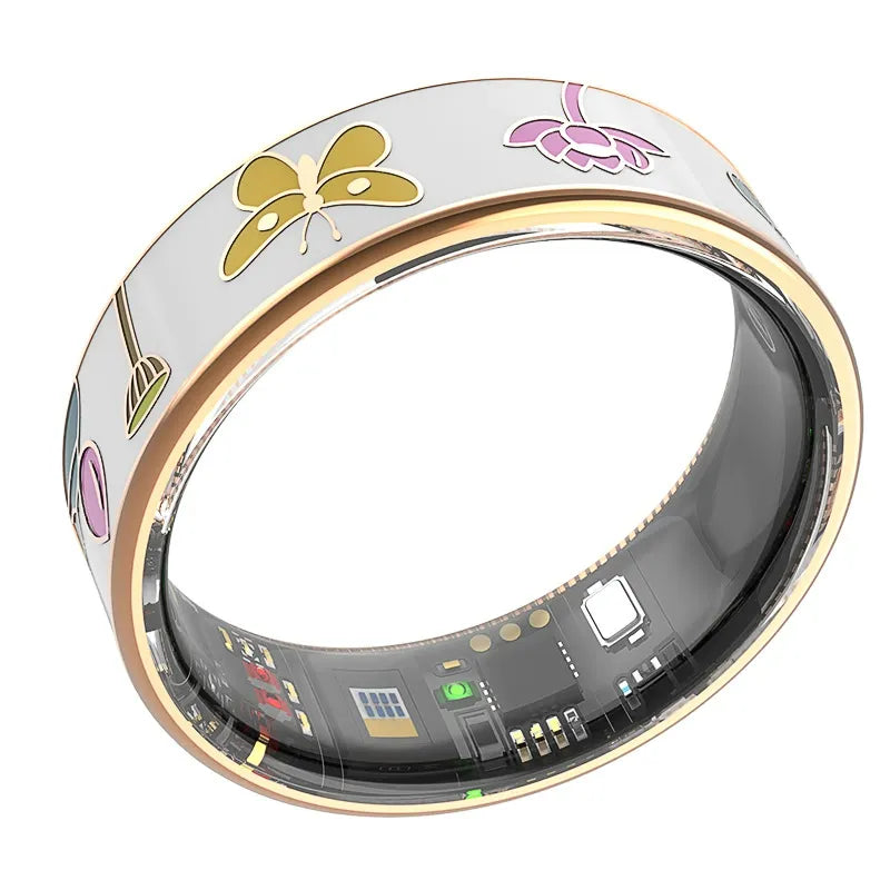 💍 Enamel Craft Smart Ring | Stylish Sleep & Health Tracker (IP68 Waterproof)