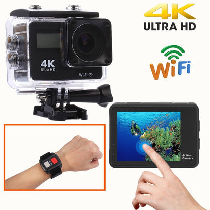 🎬 4K Dual-Screen Action Camera with WiFi & Wrist Remote